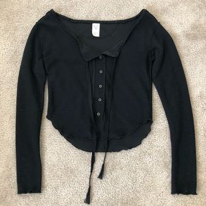 FREE PEOPLE Black Top XS